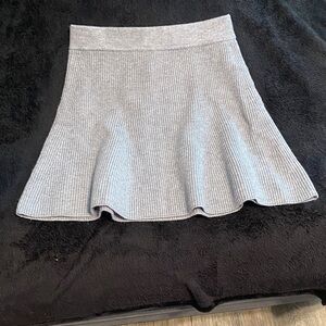Zara Gray Ribbed Mini Skirt